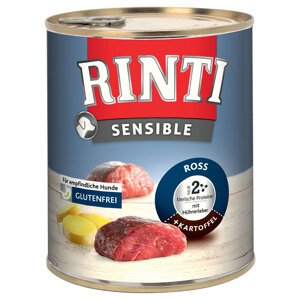 RINTI Sensible 12 x 800 g - Koňské, kuřecí játra a brambory