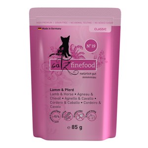 catz finefood Pouch výhodné balení 16 x 85 g - jehněčí & koňské