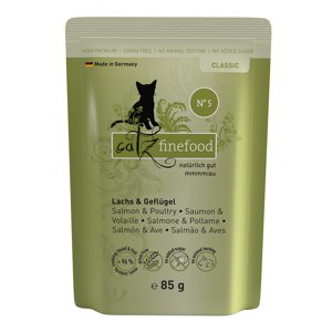 catz finefood Pouch výhodné balení 16 x 85 g - Losos & drůbeží