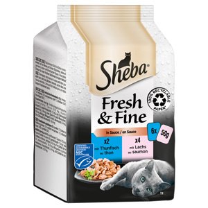 Sheba Fresh & Fine kapsičky 6 x 50 g - rybí variace