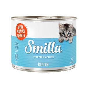 Smilla Kitten 6 x 200 g - drůbeží srdíčka