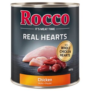 Výhodné balení: Rocco Real Hearts 24 x 800 g - kuřecí s celými kuřecími srdci