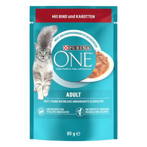 PURINA ONE Adult - hovězí s mrkví (52 x 85 g)