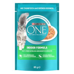 PURINA ONE Indoor Formula - s tuňákem a zelenými fazolkami (26 x 85 g)