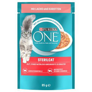 PURINA ONE Sterilised  - s lososem a mrkví (52 x 85 g)