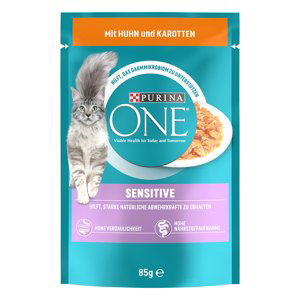 PURINA ONE Sensitive - s kuřecím a mrkví 13 x 85 g