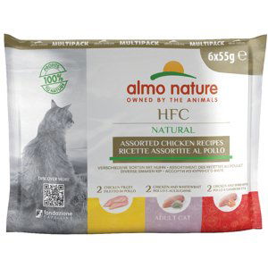 Almo Nature Cat HFC kapsičky Multipack 6 x 55 g - 3 druhy kuřat