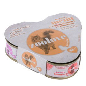 Zoolove srdíčkový box: kuře a tuňák - 3 x 70 g