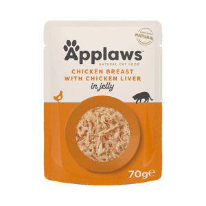 Applaws Pouch v želé 16 x 70 g - kuřecí s játry