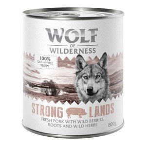 Wolf of Wilderness Adult 6 x 800 g - NOVÉ: Strong Lands - vepřové