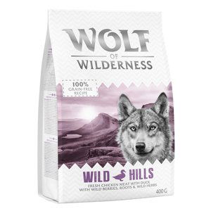 Wolf of Wilderness Adult "Wild Hills" - kachní - bez obilovin - 400 g