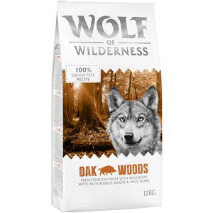 Výhodné balení: 2 x 12 kg Wolf of Wilderness granule - Adult Oak Woods - divočák