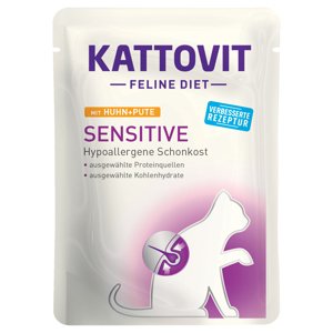 Kattovit Sensitive kapsička 85 g - 24 x 85 g kuřecí & krůtí