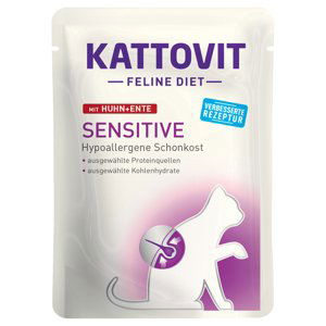 Kattovit Sensitive kapsička 85 g - 24 x 85 g kuřecí & kachní