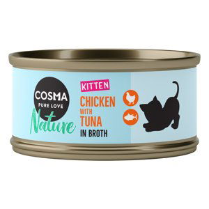 Cosma Nature Kitten 6 x 70 g - s kuřecím masem a tuňákem