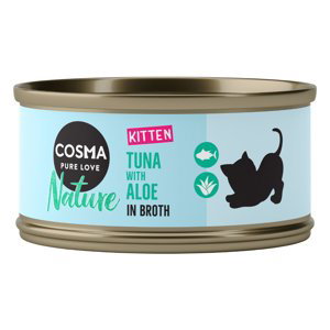 Výhodné balení Cosma Nature Kitten 24 x 70 g - s tuňákem a aloe vera
