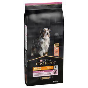 PURINA PRO PLAN Medium & Large Adult 7+ Sensitive Skin - Výhodné balení 2 x 14 kg