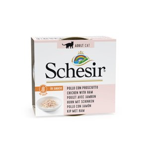 Schesir Natural v omáčce 6 x 70 g - kuřecí a šunka