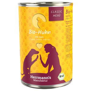 Herrmann's Menu 12 x 400 g - výhodné balení - bio kuřecí s bio rýží