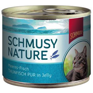 Konzerva Schmusy Nature s rybí příchutí 12 x 185 g - Tuňák Pur