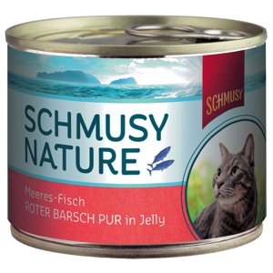 Konzerva Schmusy Nature s rybí příchutí 12 x 185 g - Okoun Pur