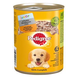 Pedigree Junior Classic 24 x 400 g - Drůbeží & rýže