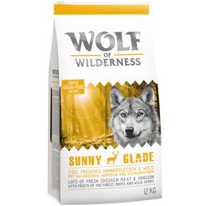 Výhodné balení: 2 x 12 kg Wolf of Wilderness Adult granule MIX - Adult Losos + jehněčí