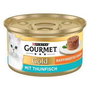 Výhodné balení Gourmet Gold Raffiniertes Ragout 4 x 12 ks (48 x 85 g) - Tuňák