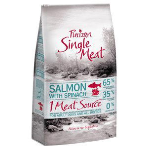 Výhodné balení: 2 x 12 kg Purizon Single Meat granule - bez obilovin - Single Meat Adult losos a špenát