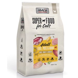 MAC's Superfood for Cats Adult - kachna, krůta & kuře - Výhodné balení 2 x 7 kg