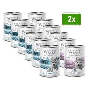 Výhodné balení: Little Wolf of Wilderness Junior 12 x 400 g - míchané balení