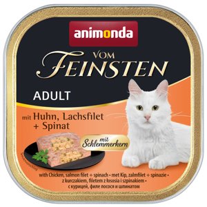 Animonda vom Feinsten Adult s náplní pro labužníky 6 x 100 g - kuřecí, losos a špenát