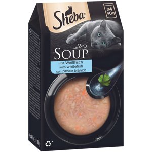 Sheba Classic Soup kapsičky 80 x 40 g výhodné balení - Bílá ryba