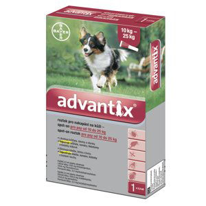 Advantix spot-on pro psy od 10 kg do 25 kg - 1 x 2,5 ml