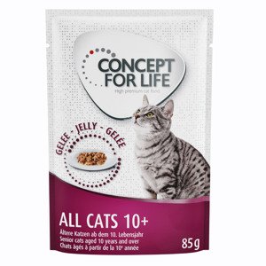 Míchané výhodné balení Concept for Life želé & omáčka 24 x 85 g  - All Cats 10+ v omáčce a želé            