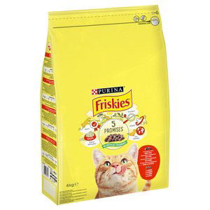 PURINA Friskies Cat s hovězím, kuřecím a zeleninou - 4 kg