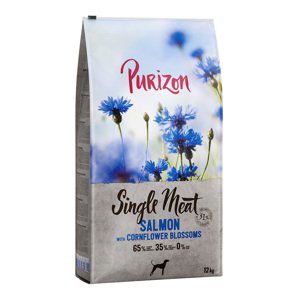 Purizon Single Meat Adult losos a špenát s květy chrpy - 12 kg