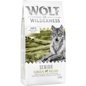 Wolf of Wilderness Senior "Green Fields" - jehněčí - 12 kg