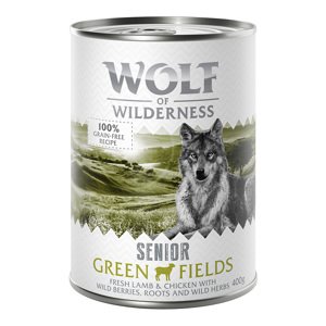 Wolf of Wilderness Senior 6 x 400 g - Green Fields -jehněčí & kuřecí