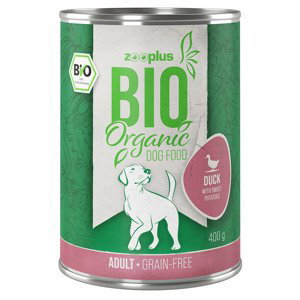24 x 400 g zooplus Bio výhodné balení - bio kachní s bio batáty (bez obilovin)