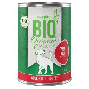 24 x 400 g zooplus Bio výhodné balení - bio hovězí s bio jablkem