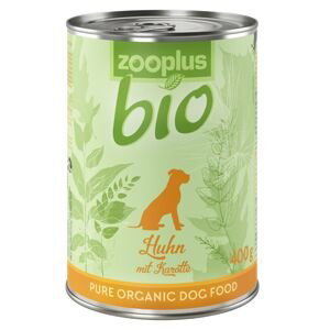 24 x 400 g zooplus Bio výhodné balení - Mix: bio kuřecí, bio krůtí