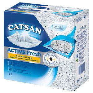 Catsan Active Fresh hrudkující kočkolit - Výhodné balení: 2 x 8 l