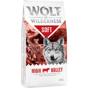 Wolf of Wilderness Adult "Soft - High Valley" - hovězí - Výhodné balení  2 x 12 kg