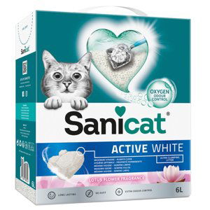 Sanicat Active White Lotus Flower stelivo pro kočky - 6 l