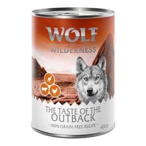 Wolf of Wilderness Adult "The Taste Of" 6 x 400 g - The Outback - kuřecí, hovězí, klokaní