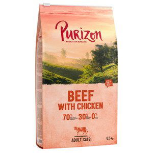 Výhodné balení Purizon - bezobilné 2 x 6,5 kg - Adult hovězí & kuře - bezobilné