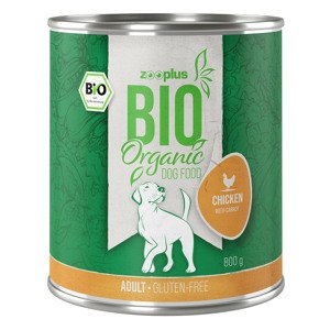 24 x 800 g zooplus Bio výhodné balení - bio kuřecí s bio karotkou