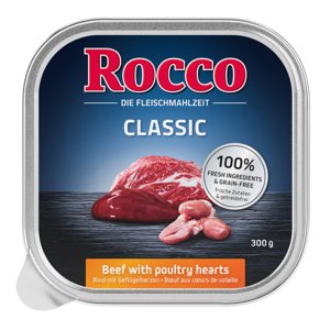 Rocco Classic mističky 27 x 300 g - hovězí s drůbežími srdíčky