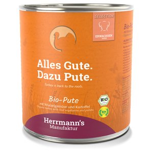 Herrmann's Menu Bio-Sensitive 6 × 800 g - Bio krůtí s bio kořenovou zeleninou a bio bramborami